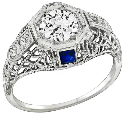 GIA Certified 0.96ct Diamond Engagement Ring