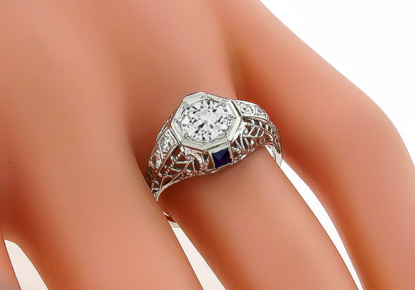 GIA Certified 0.96ct Diamond Engagement Ring