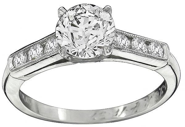 GIA Certified 1.00ct Diamond Engagement Ring