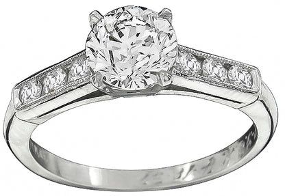 GIA Certified 1.00ct Diamond Engagement Ring