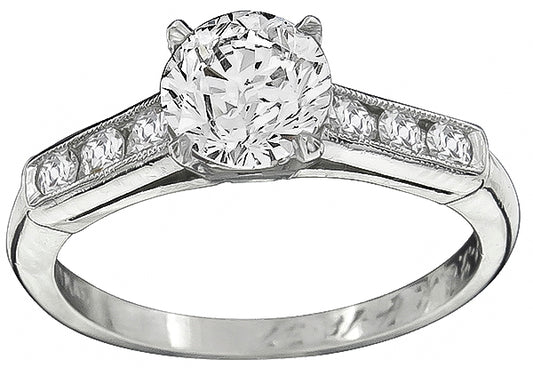 GIA Certified 1.00ct Diamond Engagement Ring