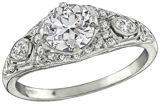 GIA Certified 1.00ct Diamond Engagement Ring