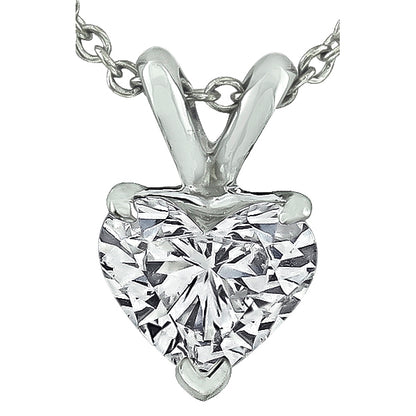 GIA Certified 1.00ct Diamond Heart Pendant
