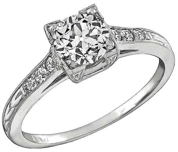 GIA Certified 1.02ct Diamond Engagement Ring