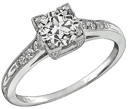 GIA Certified 1.02ct Diamond Engagement Ring