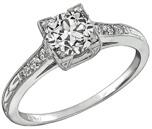 GIA Certified 1.02ct Diamond Engagement Ring