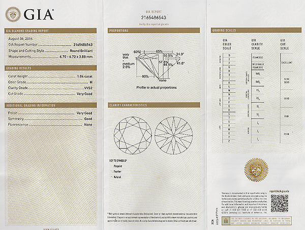 GIA Certified 1.04ct Diamond Halo Engagement Ring