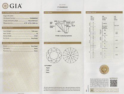 GIA Certified 1.04ct Diamond Halo Engagement Ring