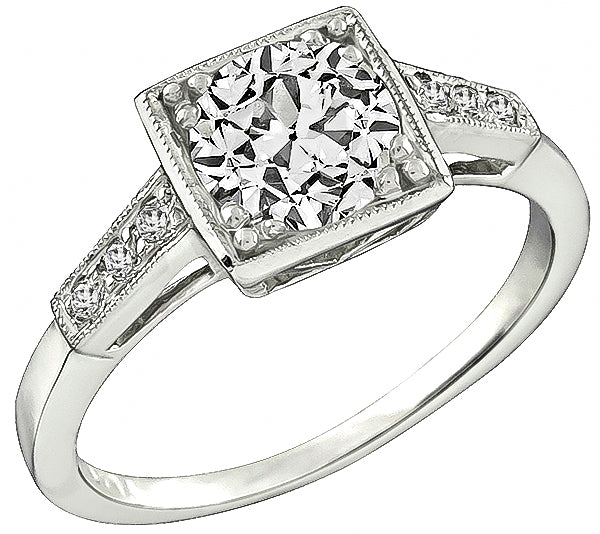 GIA Certified 1.05ct Diamond Engagement Ring