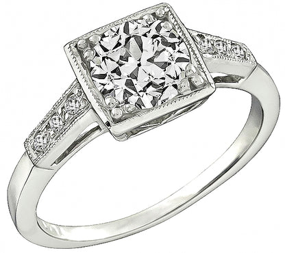 GIA Certified 1.05ct Diamond Engagement Ring