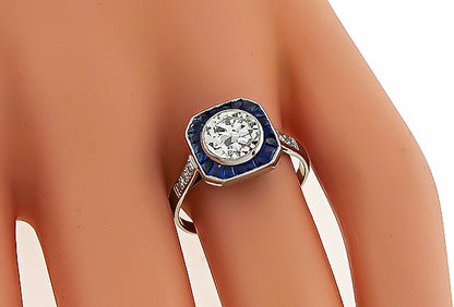 GIA Certified 1.06ct Diamond Engagement Ring