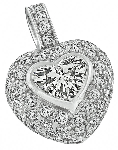 GIA Certified 1.06ct Diamond Heart Pendant