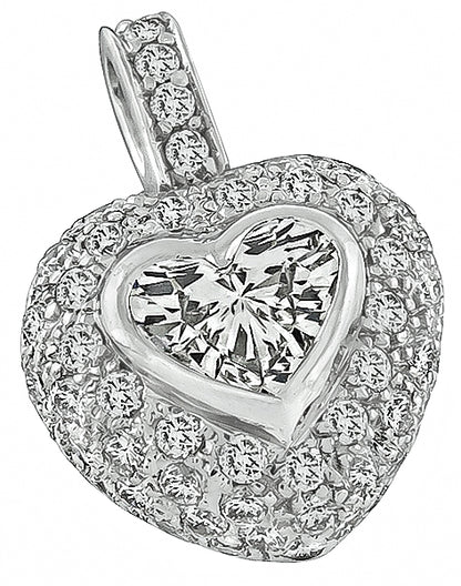 GIA Certified 1.06ct Diamond Heart Pendant