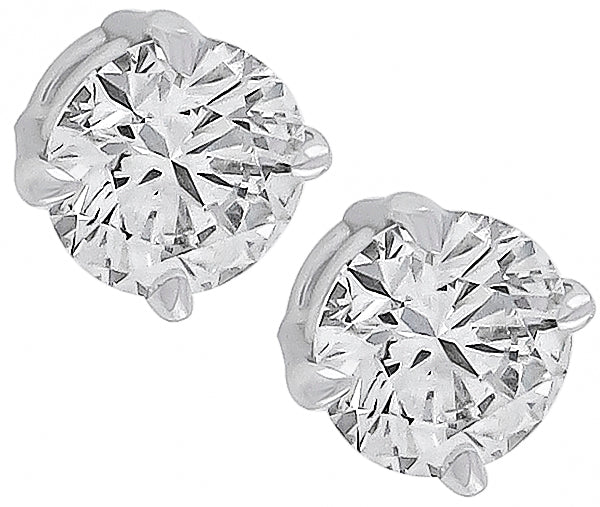 GIA Certified 1.06ct Diamond Stud Earrings