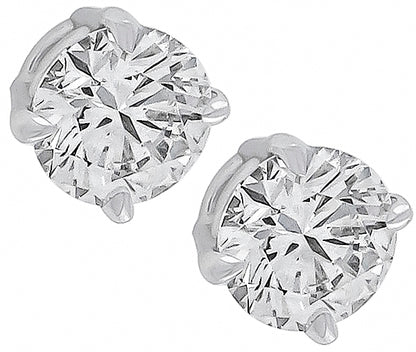 GIA Certified 1.06ct Diamond Stud Earrings