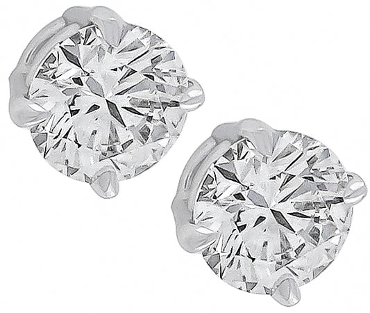 GIA Certified 1.06ct Diamond Stud Earrings