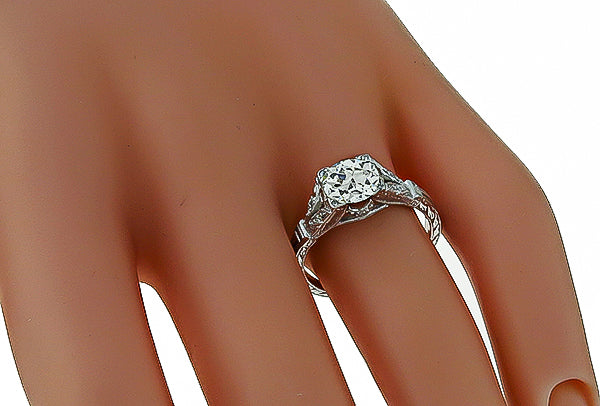 GIA Certified 1.08ct Diamond Engagement Ring