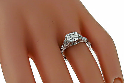 GIA Certified 1.08ct Diamond Engagement Ring