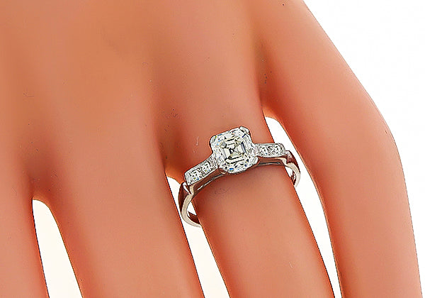 GIA Certified 1.08ct Diamond Engagement Ring