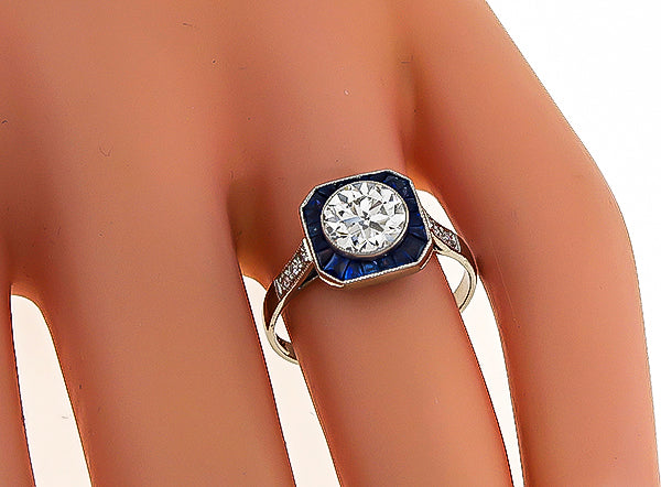 GIA Certified 1.08ct Diamond Engagement Ring