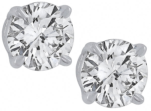 GIA Certified 1.12ct Diamond Stud Earrings