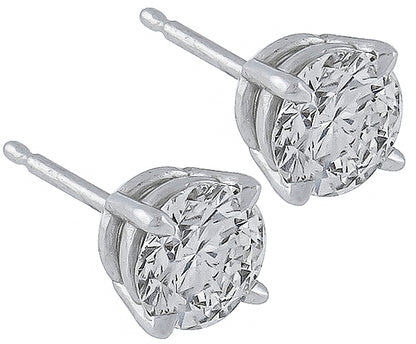 GIA Certified 1.12ct Diamond Stud Earrings