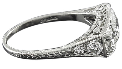 GIA Certified 1.13ct Center Diamond 0.90ct Diamond Anniversary Ring