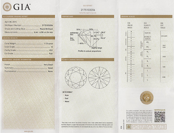 GIA Certified 1.13ct Center Diamond 0.90ct Diamond Anniversary Ring