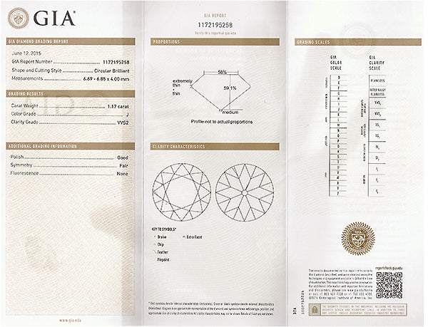 GIA Certified 1.17ct Diamond Engagement Ring