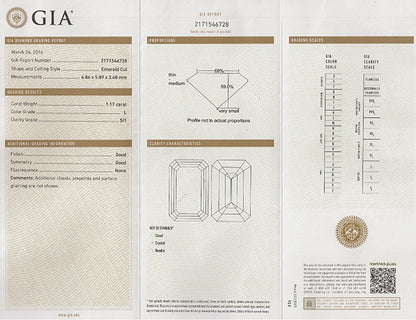 GIA Certified 1.17ct Diamond Engagement Ring