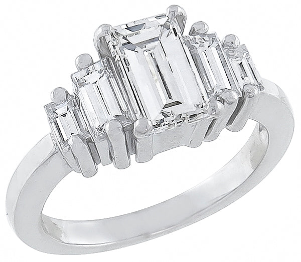 GIA Certified 1.24ct Diamond Engagement Ring