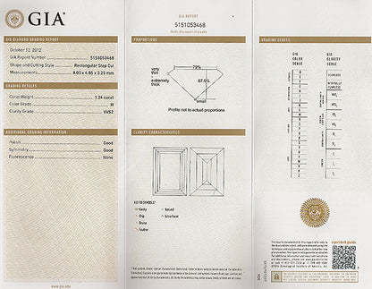 GIA Certified 1.24ct Diamond Engagement Ring
