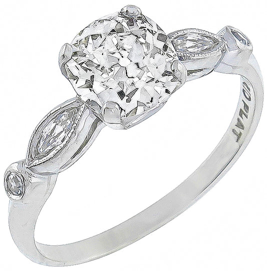 GIA Certified 1.31ct Diamond Engagement Ring