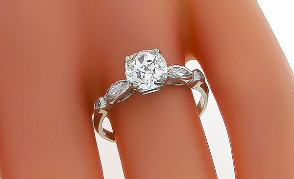 GIA Certified 1.31ct Diamond Engagement Ring