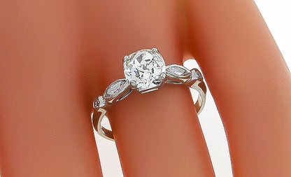 GIA Certified 1.31ct Diamond Engagement Ring