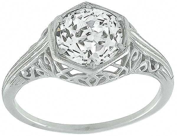 GIA Certified 1.43ct Diamond Engagement Ring