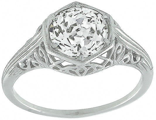 GIA Certified 1.43ct Diamond Engagement Ring