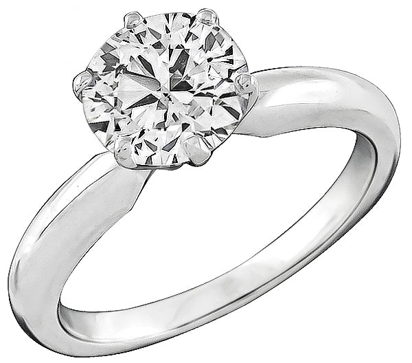 GIA Certified 1.48ct Diamond Solitaire Engagement Ring