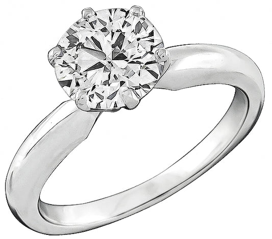 GIA Certified 1.48ct Diamond Solitaire Engagement Ring