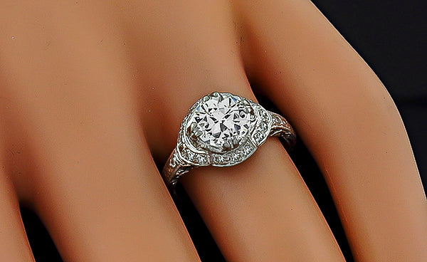 GIA Certified 1.62ct Diamond Engagement Ring