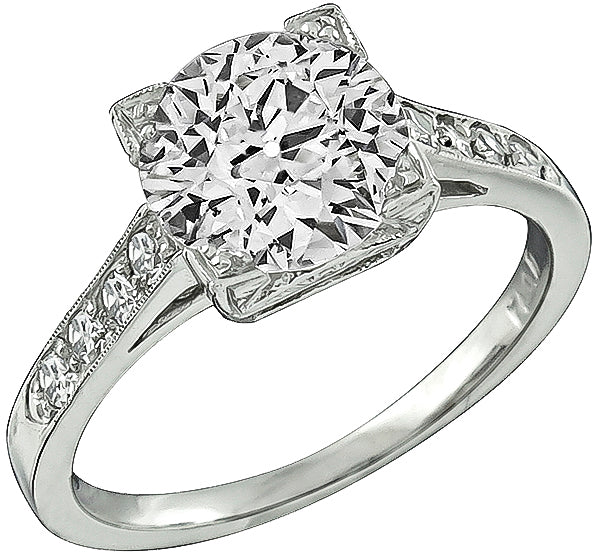 GIA Certified 1.64ct Diamond Engagement Ring