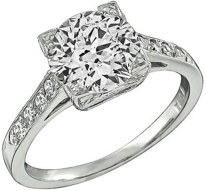 GIA Certified 1.64ct Diamond Engagement Ring