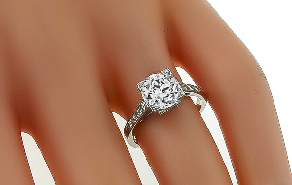 GIA Certified 1.64ct Diamond Engagement Ring