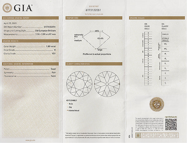 GIA Certified 1.89ct Diamond Onyx Engagement Ring