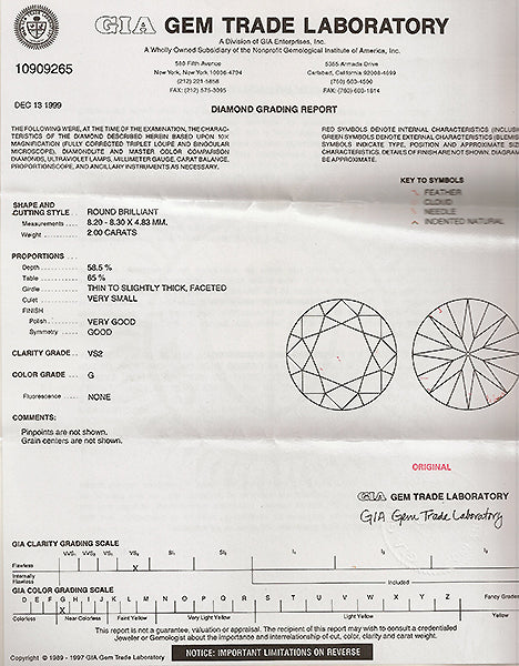 GIA Certified 2.00ct Diamond Engagement Ring