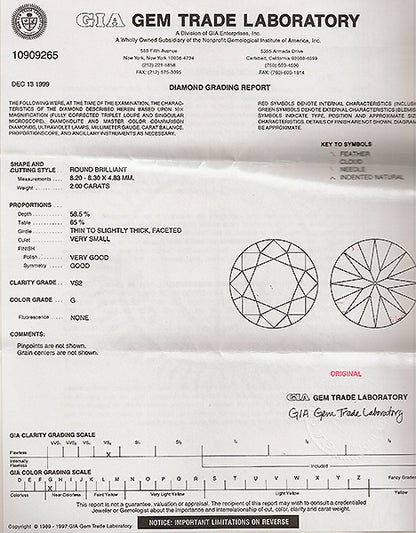 GIA Certified 2.00ct Diamond Engagement Ring