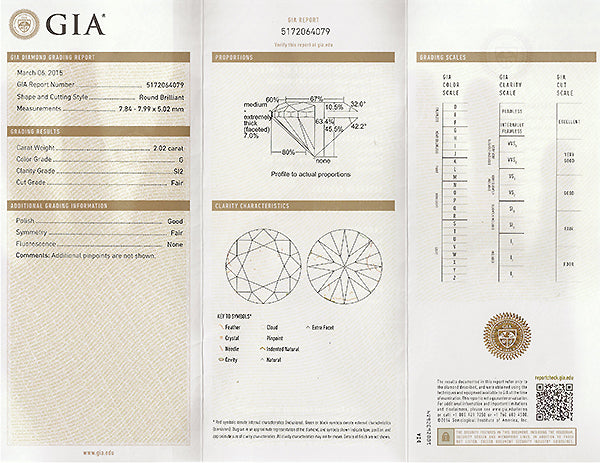 GIA Certified 2.02ct Diamond Engagement Ring