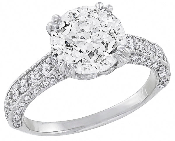 GIA Certified 2.05ct Diamond Engagement Ring
