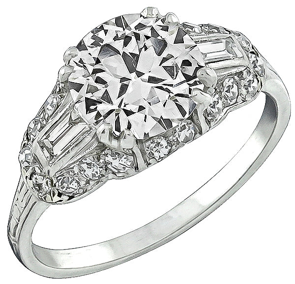 GIA Certified 2.05ct Diamond Engagement Ring