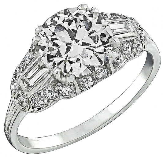 GIA Certified 2.05ct Diamond Engagement Ring